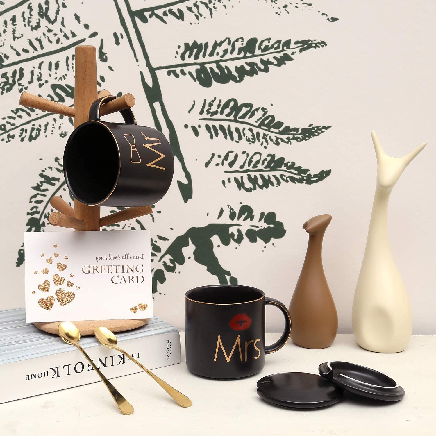 Sovyime Mr and Mrs Couples Coffee Mugs Cups Gifts Set for Engagement Wedding Bridal Shower Bride and Groom to Be Newlyweds Anniversary - Image 3