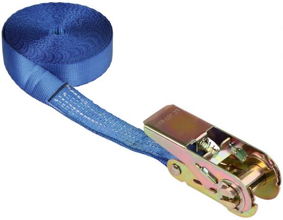 Kerbl 37110 Ratchet Lashing Strap Lashing Force 800 kg One Piece 25 mm / 5 m Blue