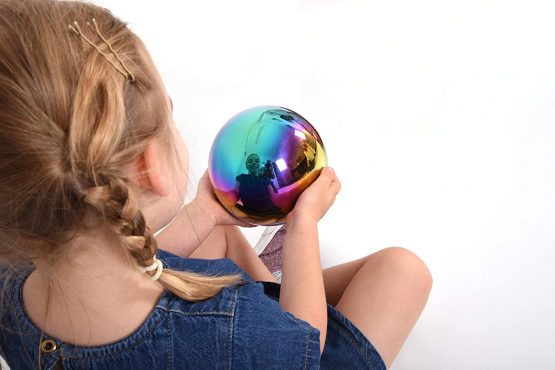 TickiT 72221 Sensory Reflective Colour Burst Balls - Pack of 4 Stainless Steel Balls for Children - 60 to 150mm dia - Image 4