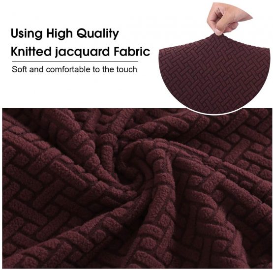 Chair Covers,hengweiuk Stretch Dining Chair Covers Removable High Back Chair Protective Washable Dining Cover Slipcover for Dining Room Kitchen Wedding Banquet Party Decoration (Coffee, 6 PCS/Packet) - Image 4