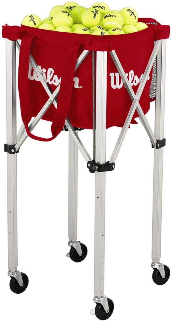 Wilson Portable Tennis Ball Teaching Basket Cart (150 Ball Capacity)