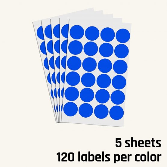2.5cm Round Colour Coding Circle Sticker Labels - 10 Colours, Pack of 1200 - Image 3