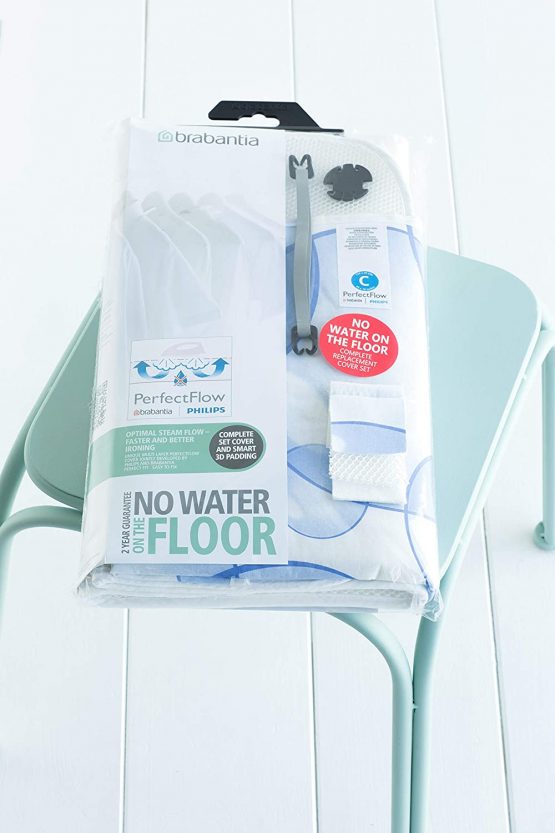 Brabantia 100703 Bubbles Perfect Flow Ironing Board Cover, L 124 x W 45 cm, Size C - Image 4