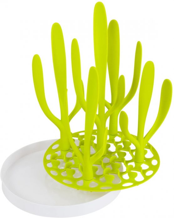 TOMY Boon Sprig Countertop Drying Rack | Stylish Nursery Product to Hold up to 8 Bottles and Sippy Cup Parts| BPA Free, Green - Image 4