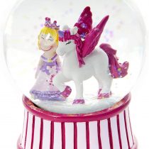 Mousehouse Gifts Pink Princess and Unicorn Children's Snow Globe Gift for Girls