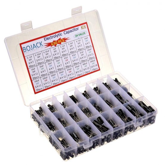 BOJACK 24Value 630pcs Aluminum Electrolytic Capacitor Assortment Box Kit Range 0.1uF－1000uF - Image 2