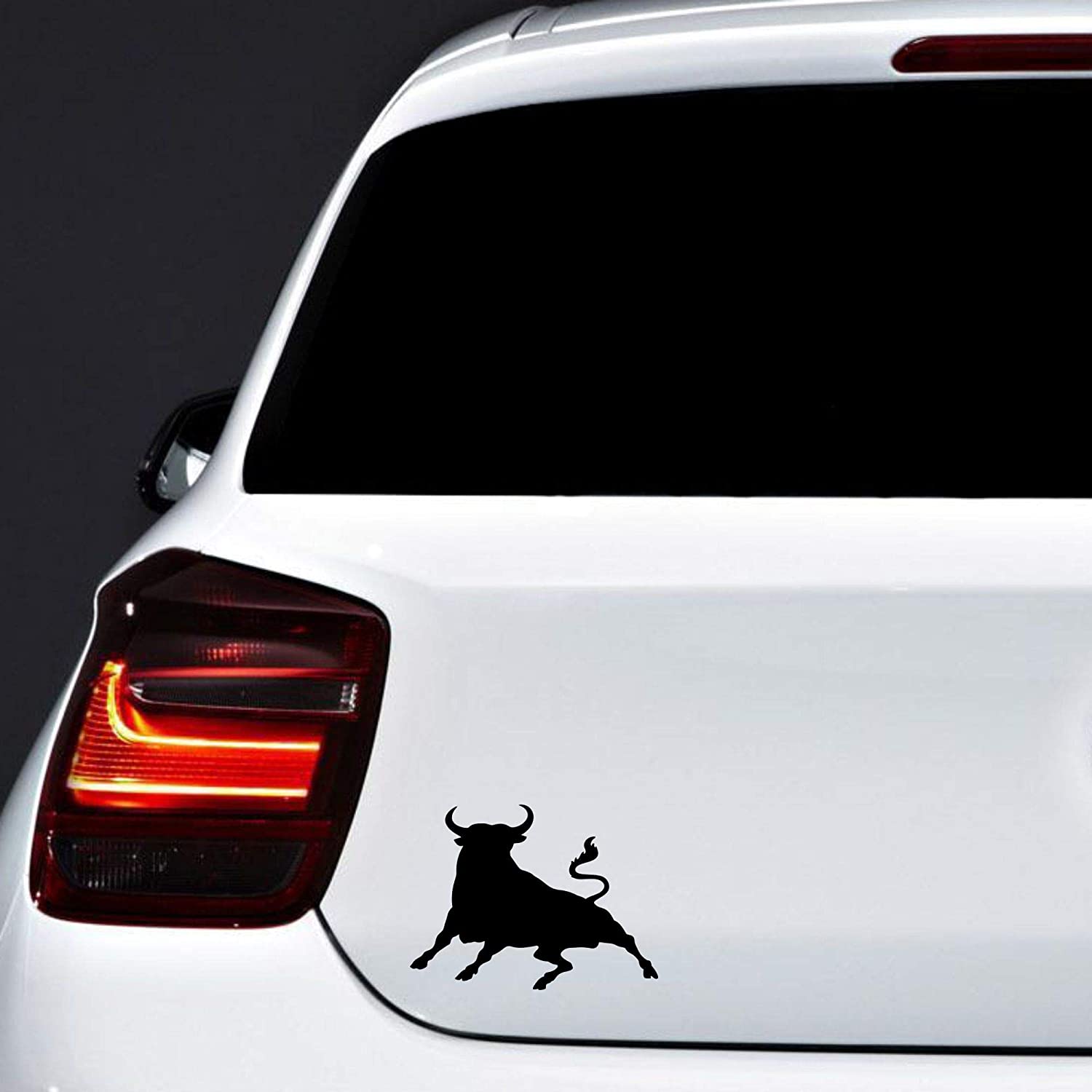 Autodomy Spanish Bull Jumping Bull Stickers Pack 2 Units for Car or Motorcycle 10x7 cm, Black, large - Image 2
