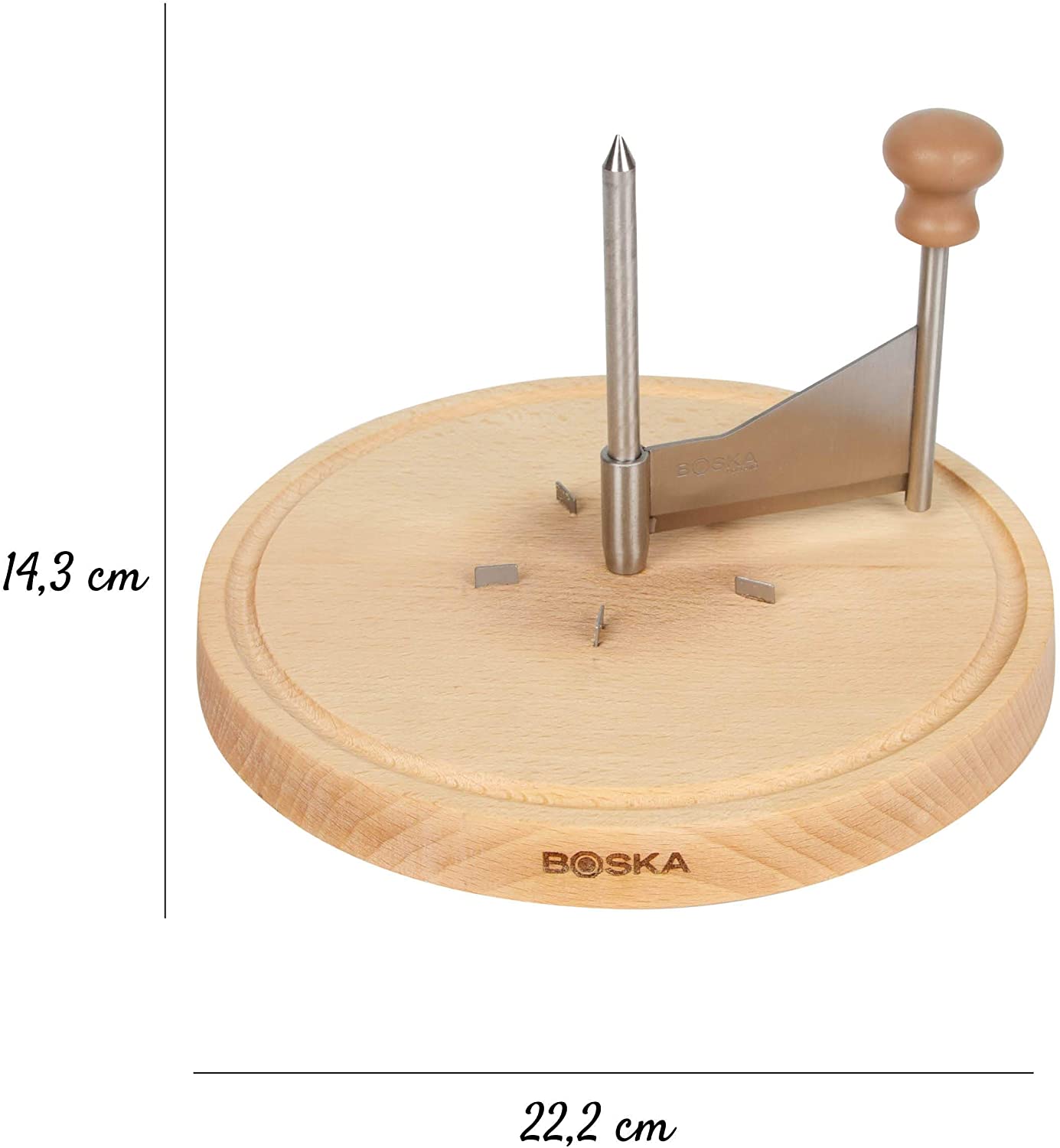 BOSKA Cheese Curler Amigo - Tete de Moine Curler - Original Cheese Curler - Girolle Curler - Cheese Flower - Wooden base - Image 2
