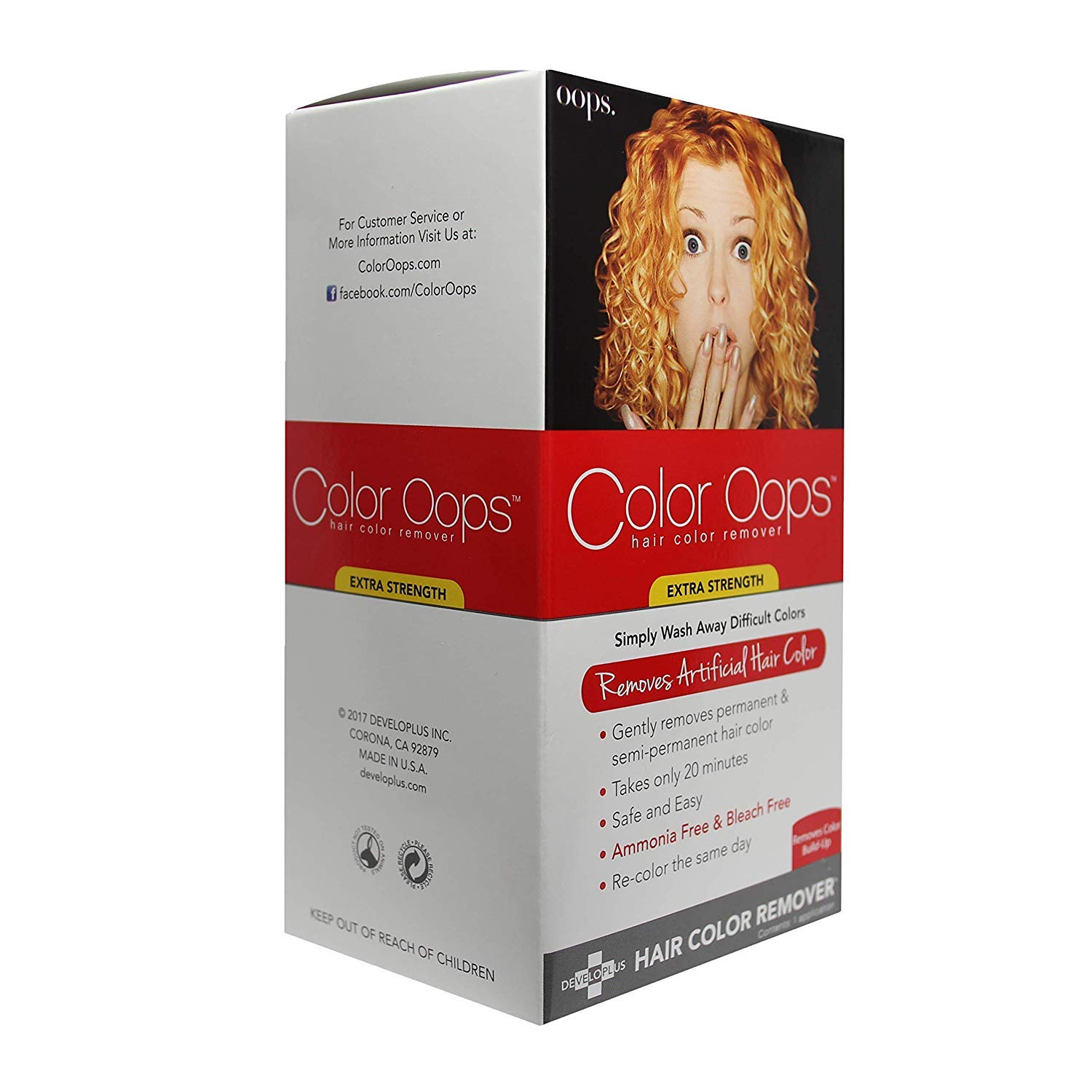 Developlus FCOP0002 Color Oops Hair Color Remover, Extra Strength, Extra Conditioning, Braun