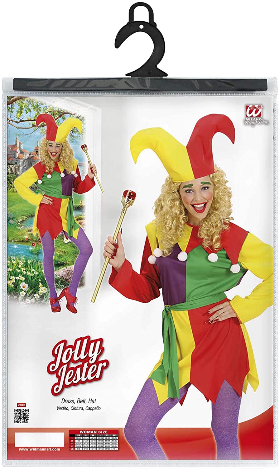 Widmann 02712 ? Jolly Jester Costume, size M, Colourful - Image 2