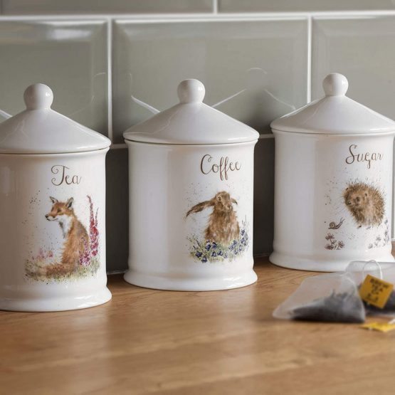 Portmeirion Home & Gifts WNS3996-XW Wrendale by Royal Worcester Sugar Canister (Hedgehog), Bone China, Multi-Colour, 10.5 x 10.5 x 15.5 cm - Image 2