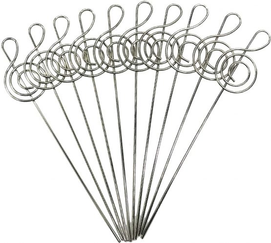 Woohome 60 PCS 6 Shape Metal Wires Memo Clip Note Card Holders Table Number Clip Photo Stand for Wedding Party Cake Décor - Image 3