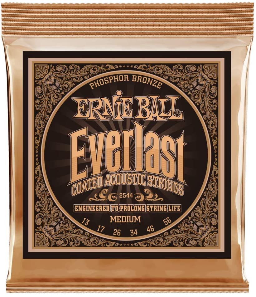 Ernie Ball Everlast Medium Coated Phosphor Bronze Acoustic Guitar Strings - 13-56 Gauge