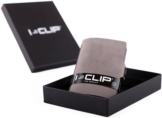 I-CLIP Original Black Soft Touch Urban Grey, Credit Card Holder, Wallet, Money Clip - Image 3