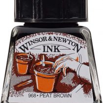 Winsor & Newton 14ml Drawing Ink Bottle - Peat Brown