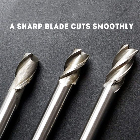 Oudtinz 1/8" 3/16" 1/4" 5/16" 3/8" 1/2"high Speed Steel HSS 4 Flute Straight End Mill Cutter Set of 6 - Image 4