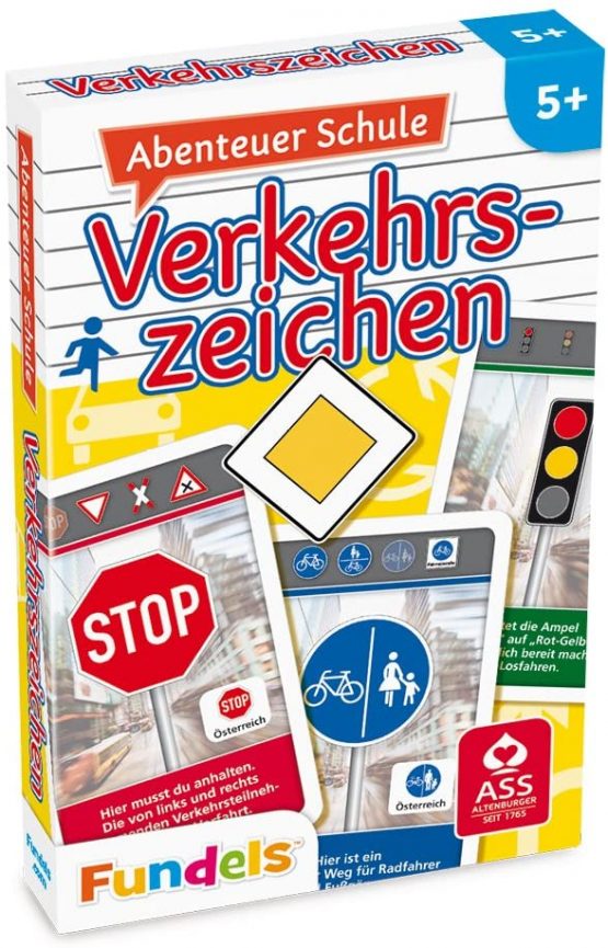 ASS Altenburger 22572844 Adventure School Traffic Sign, Card Game, Educational Game