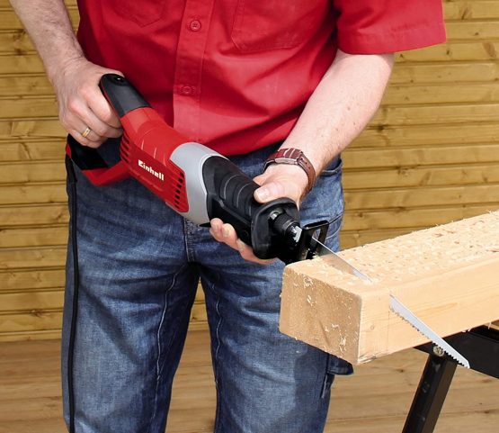 Einhell All Purpose Reciprocating Saw TC-AP 650 E | 650W Electric Saw For Cutting Wood and Metal | 150mm Cutting Depth, Toolless Adjustable Soleplate and Blade Change | Includes Saw Blade - Image 3