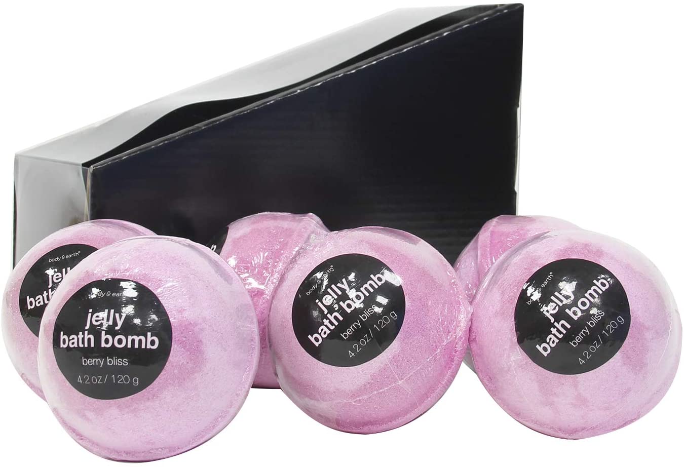 Body & Earth Bath Bombs Gift Set 6 X 4.2 oz Natural Essential Oils