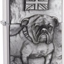 Zippo Windproof Lighter | Metal Long Lasting Zippo Lighter | Best with Zippo Lighter Fluid | Pocket Lighter Fire Starter | Dog Collection Bulldog Emblem