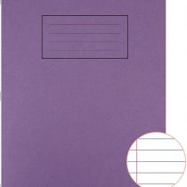 Silvine EX111 Ruled and Margin Exercise Book - Purple (Pack of 10)