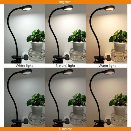 LEPOWER Clip on Reading Light,USB Rechargeable Dimmable LED Book Light,Stepless Adjustable Brightness Desk Clamp Lamp with 360°Flexible Neck for Children & Adults - Image 2
