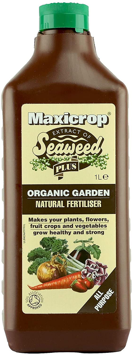 Maxicrop XNATF61L All Purpose Organic Garden Natural Fertiliser, 1L, All Purpose Organic Fertiliser, with Seaweed Extract