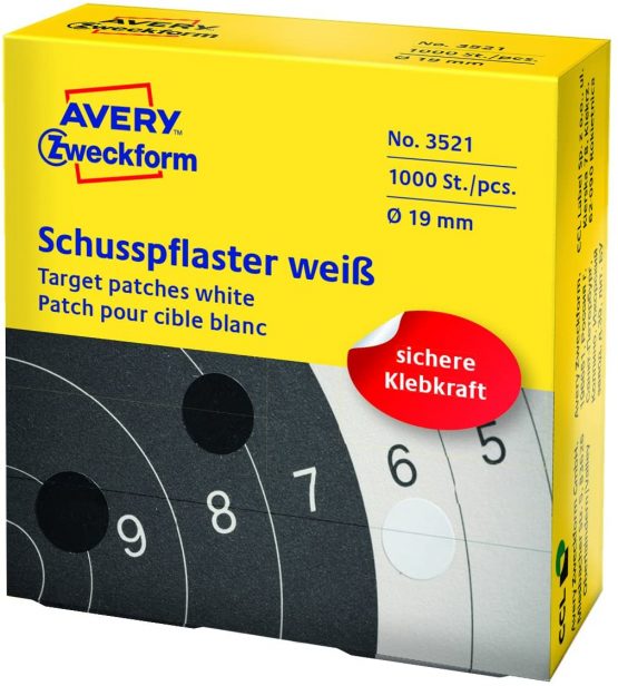 Avery Zweckform 3521 Target Patches 19 mm 1000 Labels White