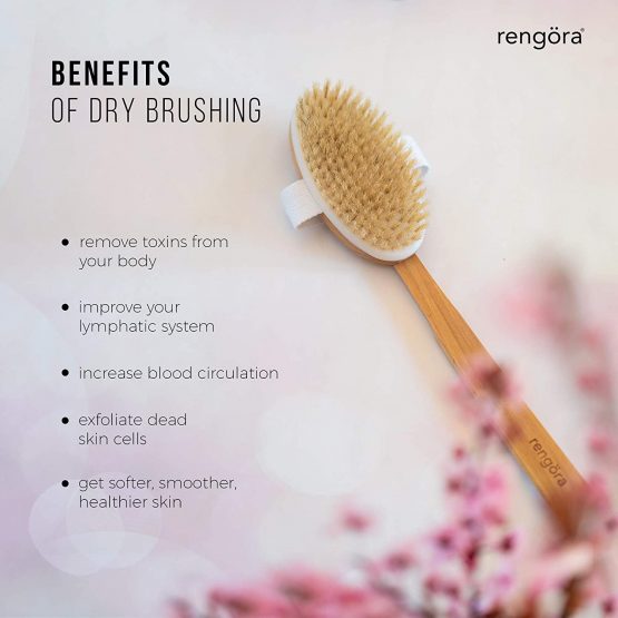 Body Brush - Exfoliating Brush for Dry Brushing Skin Care - for Massage, Dry Skin, Removing Dead Skin, Lymphatic Drainage, and Cellulite Treatment. Achieve Healthy Skin Today - Image 3