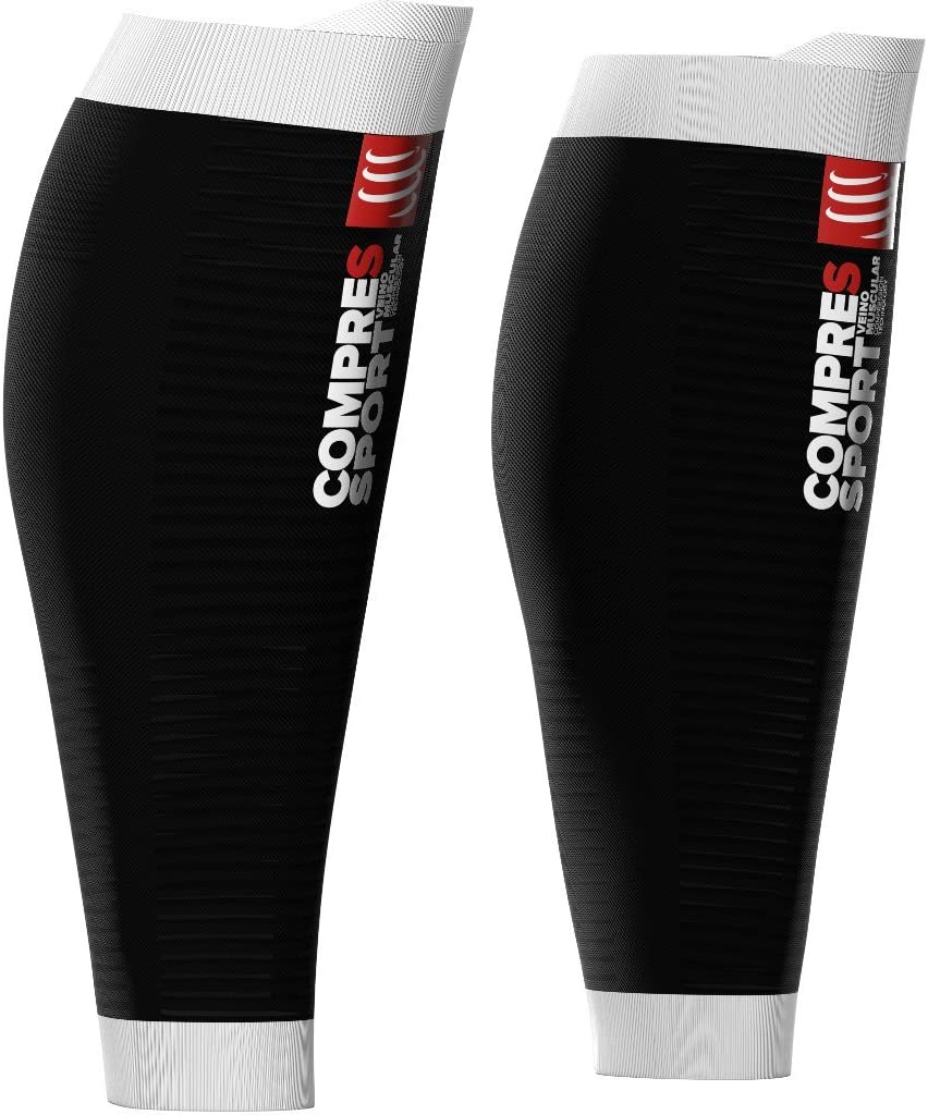 COMPRESSPORT Adult R2 OXYGEN Black T4 Calf Sleeve, Black