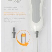 Prince Lionheart Versa Formula Mixer | Milk Mixing Device | 2 x AA Battery Operated | Two Interchangeable Wands | Baby Feeding On-The-Go | Long Wand For Large Bottles | Milk Frother – White & Grey