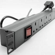 LMS Data 4 Way 13a Switched PDU For Server Cabinets And Data Centers. UK Plug input Rackmount, 1.8M Cable. for Horizontal Placement in Data or Server Enclosures