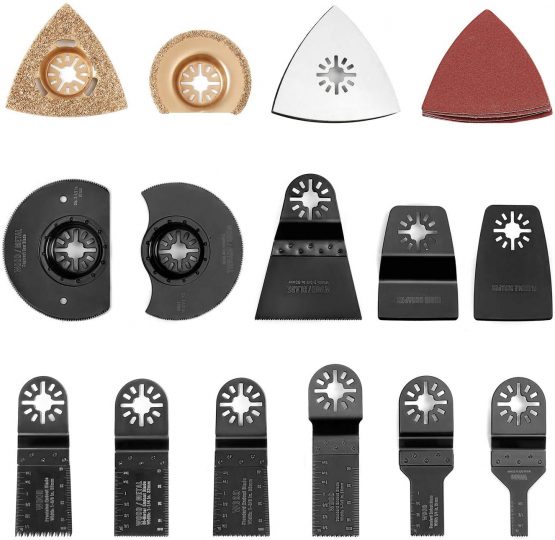 WORKPRO 24-Piece Oscillating Multi Tool Accessories Kit, Wood Metal Oscillating Saw Blades, Mix Multitool Blades Set for Cutting, Sanding, Grinding - Image 3