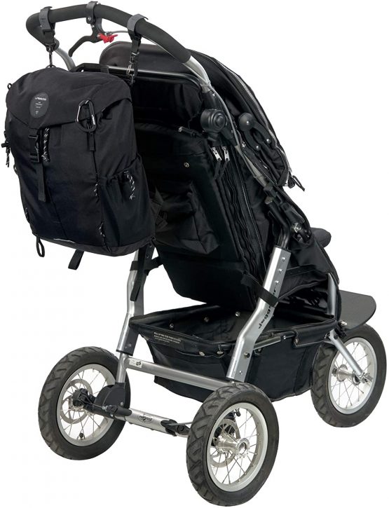 Lässig Outdoor Hiking Diaper Backpack Sustainable Fabric Black, 850 g - Image 4