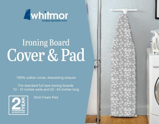 Whitmor 6149-100 Scorch Resistant Ironing Board Cover and Pad, Grey Swirl - Image 3