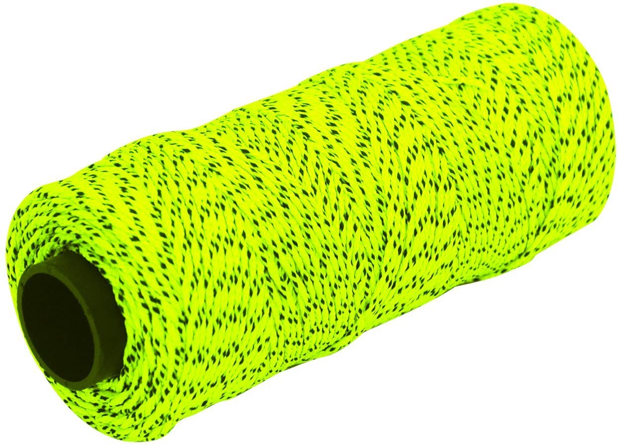 MARSHALLTOWN Masonry Mason's Line - Bonded - 500 Foot - Yellow and Black - Size #18 - ML613, Yellow & Black