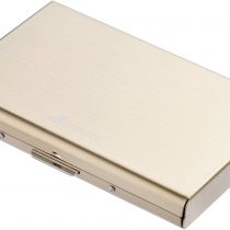 RFID Slim Metal Credit Card Holder Wallet for Ladies and Men,Credit Card Caes for Against Electronic Pickpockets & Identity Theft. (Gold)