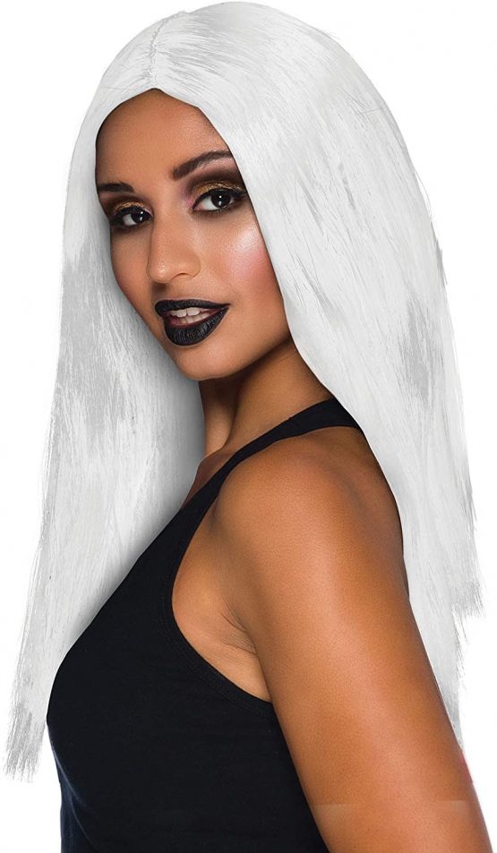 Bristol Novelty BW098 Long 18" Wig White, One Size