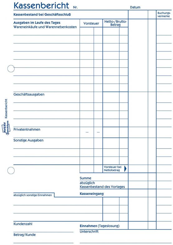 AVERY Zweckform Cash Report 305 Different Packaging Units 1er Pack White - Image 2