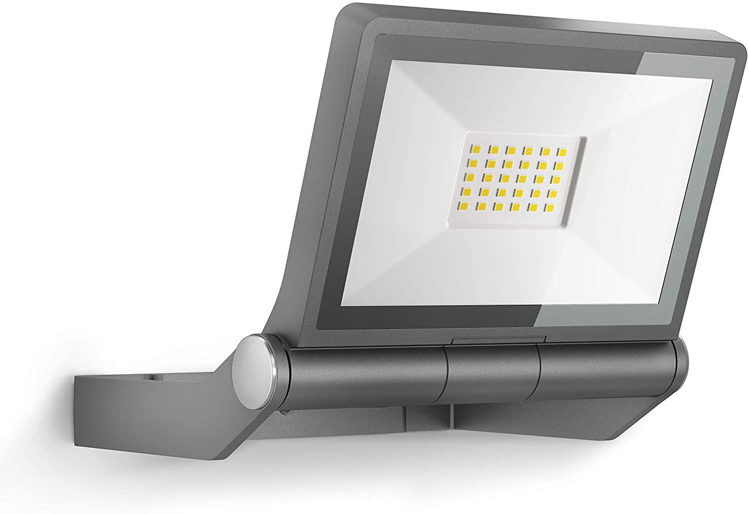 Steinel LED Outdoor Floodlight XLED ONE Anthracite, 17.8 W Security Light, 2050 lm, for Driveway Yard and Garden