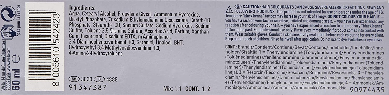 Wella Illumina Color Permanent Hair Color, No. 7/81 Medium Pearl Ash Blonde, 0.08103 kg, 60 ml (Pack of 1) - Image 3