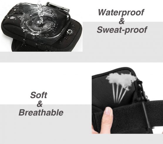 Running Armband Phone Holder Bag, GORWRICH Sweatproof Running Phone Armband Sports Armband with Key Holder and Extension Strap, Suitable for iPhone 11 11 Pro XS XR X 8 7 6s 6 Up To 6.5 Inches - Image 4