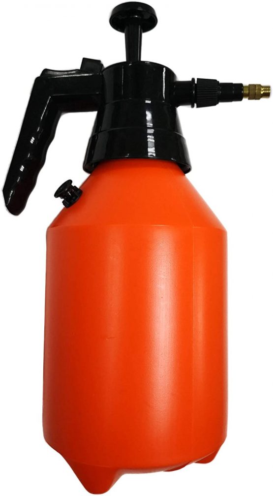 POLYTE One Hand Pressure Sprayer For Lawn, Garden, Pest Control, 50 Oz / 1.5 Liter, 1 Pack orange, black
