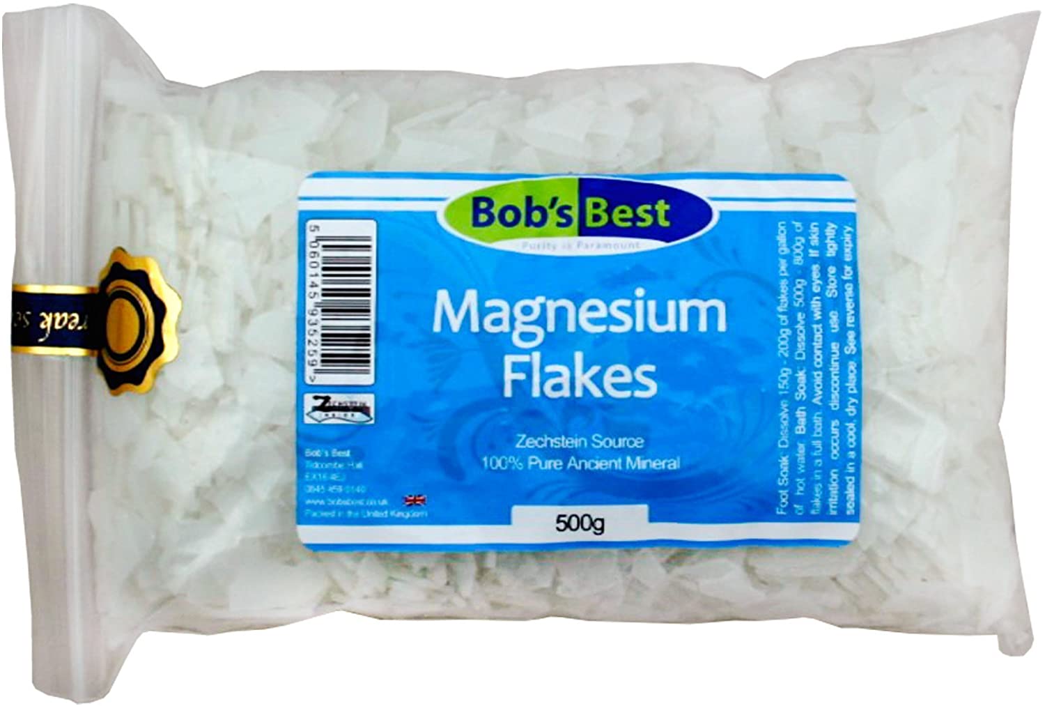 Magnesium Flakes 100 Pure Ancient Mineral Zechstein Source 500 Grams