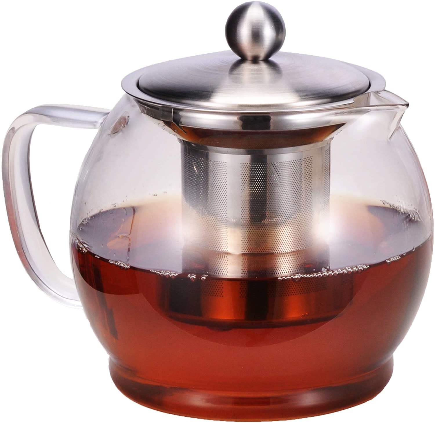 Bambelaa! Teapot with Warmer Strainer Insert Glass Set Tea Glass Teapot