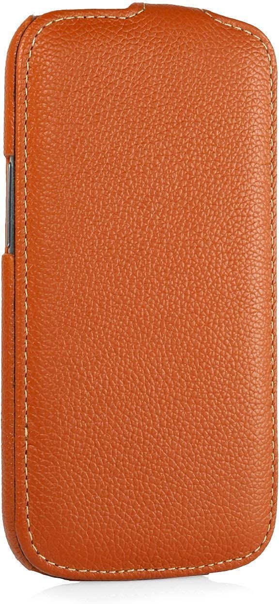 StilGut® UltraSlim, Leather Case for Samsung Galaxy S3, Orange - Image 3