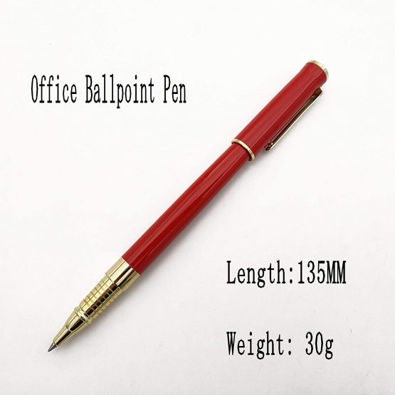 Accod Metal Signature Pen Writing Smooth Black Ink Ballpoint Pen Business Gift Pen with Two 0.5mm Refills Gift Box for Women or Man (Red) - Image 4