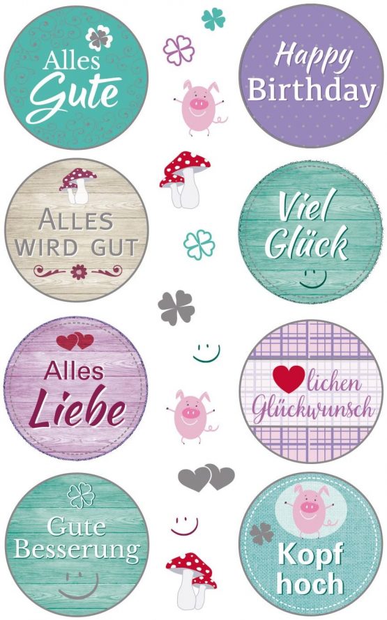 Avery Zweckform 55093 Decoration Decal 19 Greetings (Effect) - Image 3