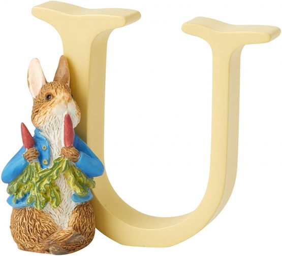 Beatrix Potter A5013 Alphabet Letter U Peter Rabbit with Radishes Figurine - Image 2