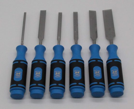 Kirschen 1118000 Firmer Chisel Set with 2 Component Handles 6 pcs No. 1118, Multi-Colour - Image 2